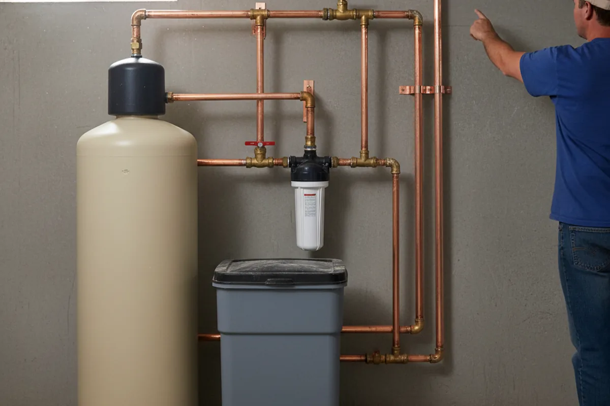 Whole-house water treatment system installed in Oriental
